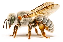 Ilustração de uma abelha nativa Bombus terrestris